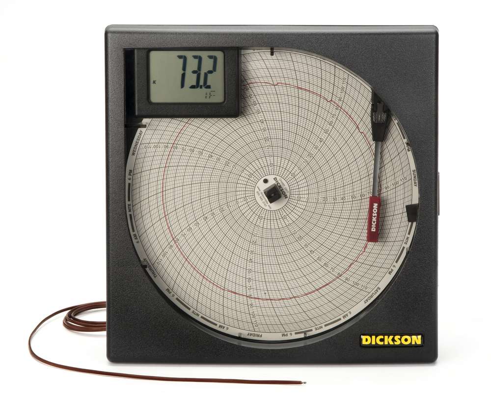 KT803, 8&quot;, 203mm, Temperature, Circular Chart Recorder, Dickson